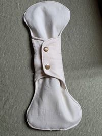 Image 4 of Unbleached Natural Cotton Heavy Absorbency Pads with Hidden Leak Protection Layer- Set of 4