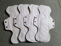 Image 1 of Unbleached Natural Cotton Heavy Absorbency Pads with Hidden Leak Protection Layer- Set of 4