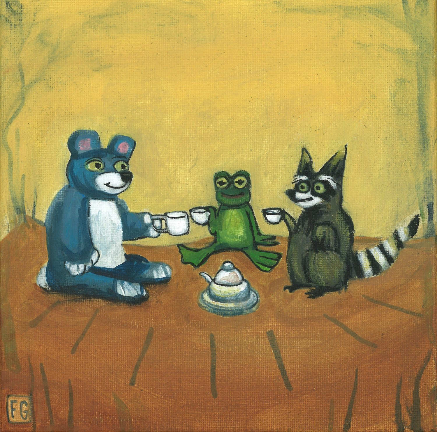Animals tea party 