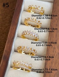 Image 10 of BIJOUX - 5pcs Élégant Floral De Luxe, Feuille, Cuivre Géométrique Micro-Incarnté Anneaux