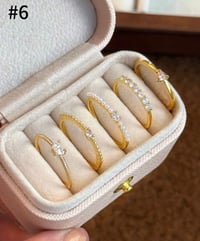 Image 11 of BIJOUX - 5pcs Élégant Floral De Luxe, Feuille, Cuivre Géométrique Micro-Incarnté Anneaux