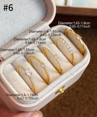 Image 12 of BIJOUX - 5pcs Élégant Floral De Luxe, Feuille, Cuivre Géométrique Micro-Incarnté Anneaux