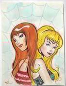 Image of Gwen and MJ original watercolor painting