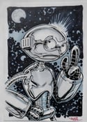 Image of Original ink and gray tones drawing of Fugitoid