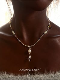 Image 1 of #saltborn moon/sculptured pearl necklace P007