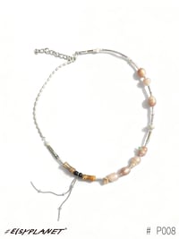 Image 1 of  #saltborn moon/sculptured pearl necklace P008