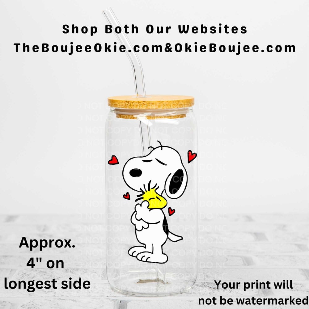 Image of Snoopy & Woodstock Valentine Uv Dtf Decal T5