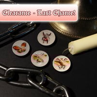 Image 1 of Pinned Bug Display Mini Button Pins •  1"/25mm