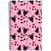 Image 1 of Black Phillip Christmas Spiral Bound Notebook