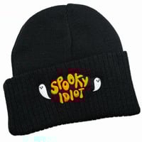 Image 3 of Spooky Idiot Knit Beanie with Cuff