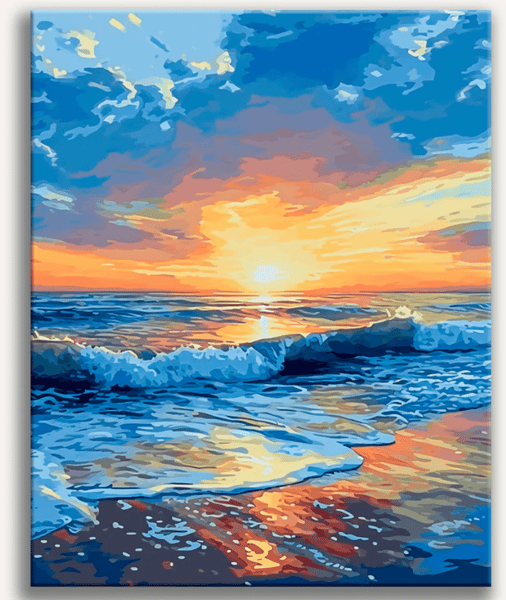 Image of Paint by Numbers - Seaside Dusk - Free Shipping