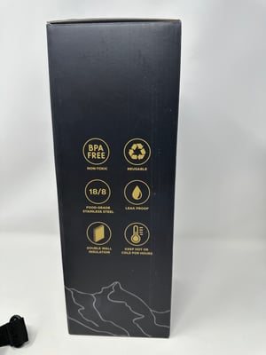 Image of 40 Oz Water Bottle with Strap Stainless Steel Sports Water Bottle with 3 Lids - Free Shipping