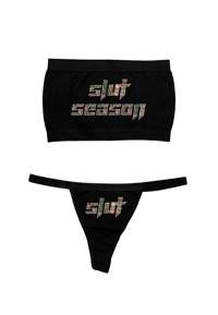 Image 1 of SLUT SEASON RHINESTONE TUBE TOP SET