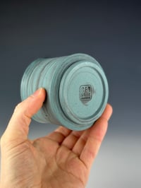 Image 2 of No. 10 | Marbled Teal & Black Porcelain Tumbler