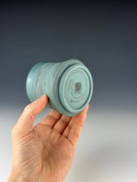 Image 2 of No. 12 | Marbled Teal & Black Porcelain Tumbler