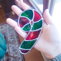 Image 2 of Red/Green Candy Cane Suncatcher