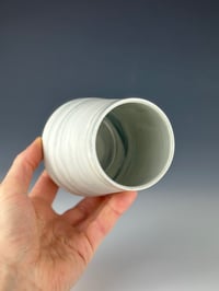 Image 2 of No. 29 | Marbled Teal Porcelain Tumbler - Tall