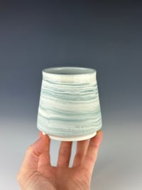 Image 1 of No. 31 | Marbled Teal Porcelain Tumbler - Tall