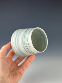 Image 2 of No. 31 | Marbled Teal Porcelain Tumbler - Tall