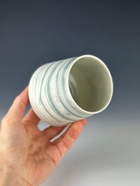 Image 2 of No. 32 | Marbled Teal Porcelain Tumbler - Tall
