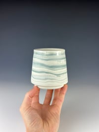 Image 1 of No. 32 | Marbled Teal Porcelain Tumbler - Tall