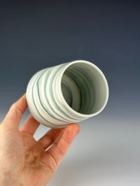 Image 2 of No. 34 | Marbled Teal Porcelain Tumbler - Tall