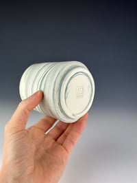 Image 3 of No. 34 | Marbled Teal Porcelain Tumbler - Tall