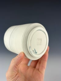 Image 3 of No. 35 | Marbled Teal Porcelain Tumbler - Tall