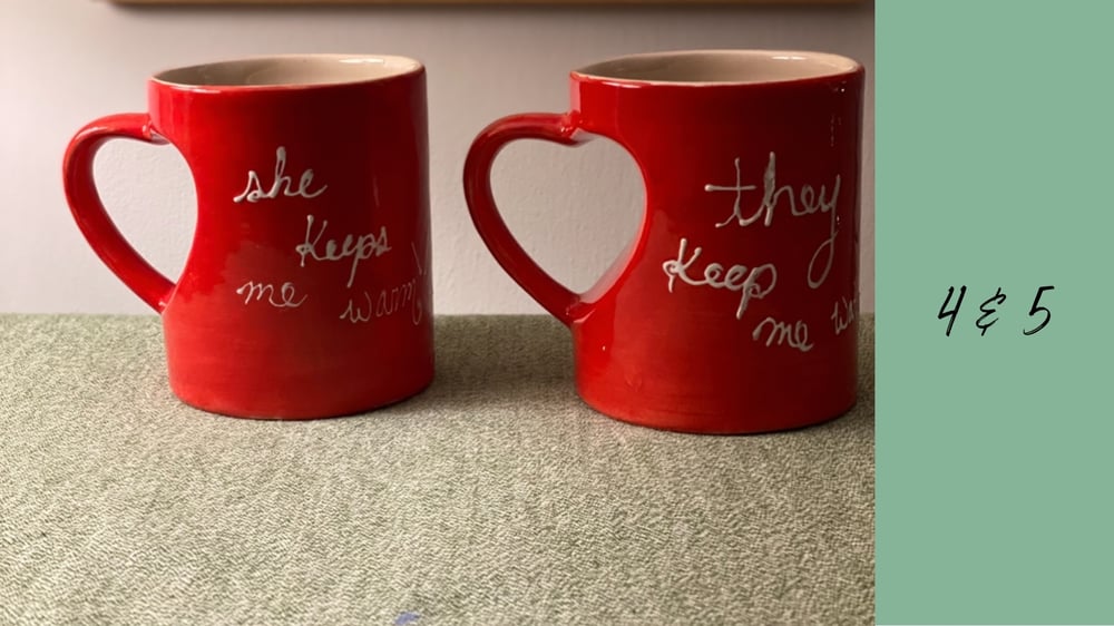 Image of Keep Me Warm Heart Mugs