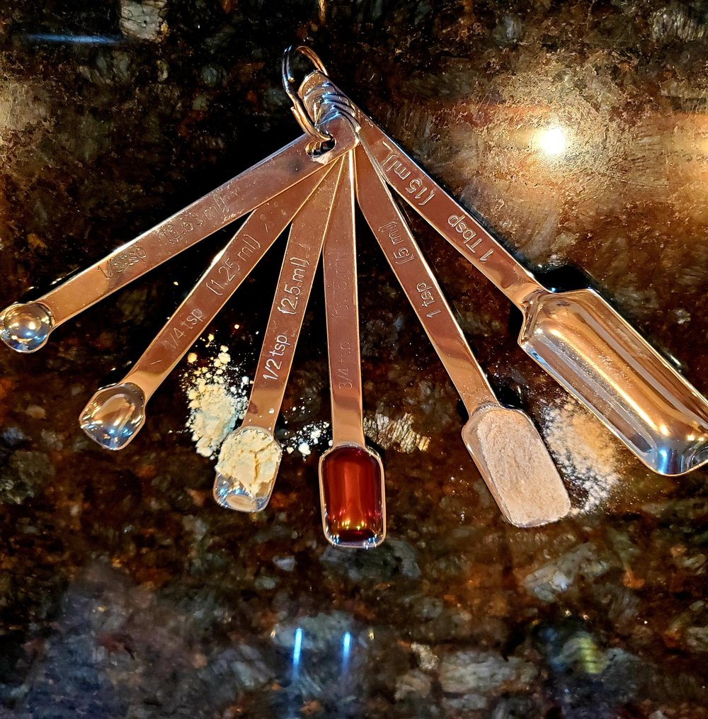 Alkaline Recipe/Cookbook. Chef's Apron. Measuring Spoons. Tea Infusers. K-Cups. Coffee Mug. Journal.