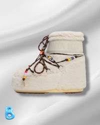 Image 4 of Moon Boot Icon Low Faux Fur Beads White
