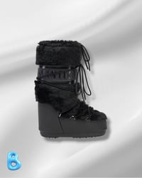 Image 2 of Moon Boot Icon Faux Fur Black