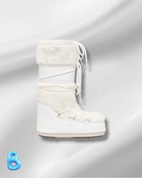 Image 2 of Moon Boot Icon Faux Fur White
