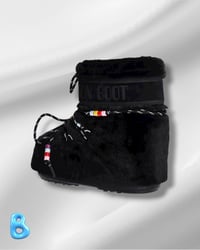 Image 3 of Moon Boot Icon Low Faux Fur Beads Black