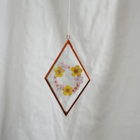 Image 1 of Pressed Flower Suncatcher - Buttercup and Blossoms