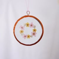 Pressed Flower Suncatcher  Mini Wreath 