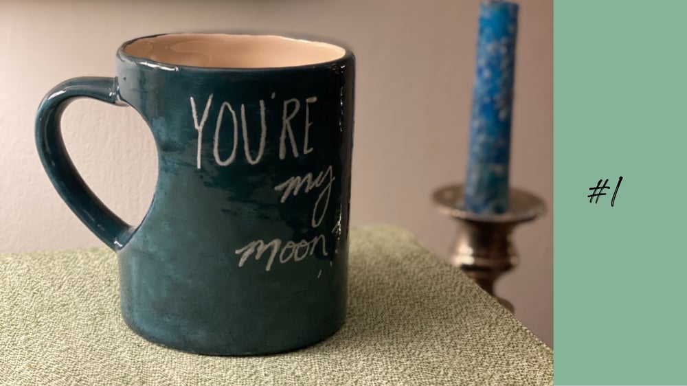 Image of You're My Moon Heart Mugs