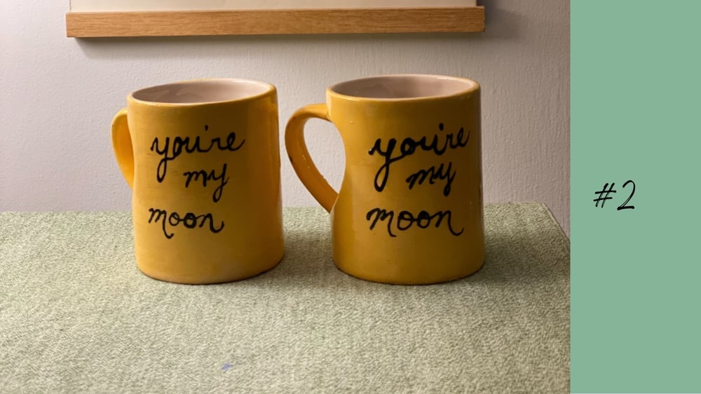 Image of You're My Moon Heart Mugs