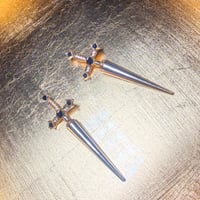 Image 1 of Knight + Dagger Stud Earrings