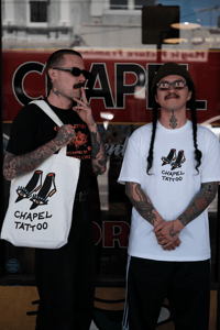 Image 3 of CHAPEL TATTOO SHOES TOTE BAG