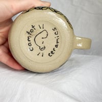 Image 5 of Black Dog In the Flowers Mug