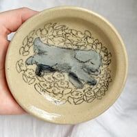 Image 1 of Grey Flowery Plate