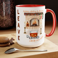 Stay or Leave? White Accent Holiday Mug -15oz