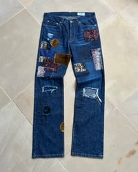 Image 5 of DISTRESSED PATCHWORK JEANS