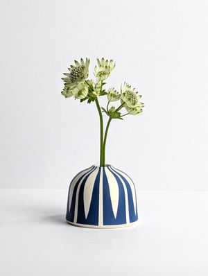 Image of Small Blue & White Bud Vase No2