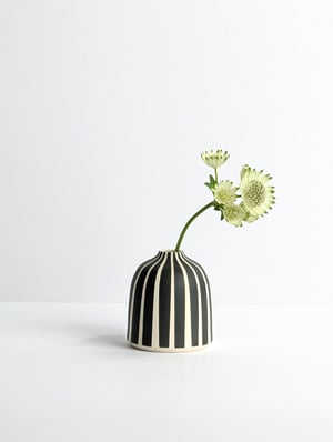 Image of Small Black & White Bud Vase No2