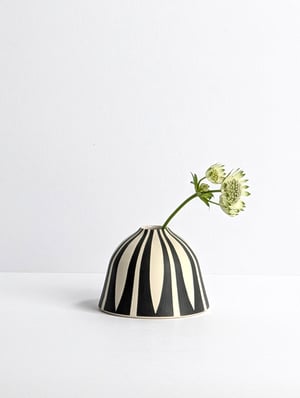 Image of Small Black & White Bud Vase 