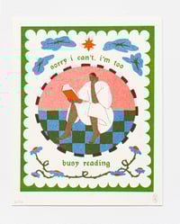 Sorry I'm too busy reading - A4 (riso)