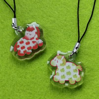 Apple horse charms