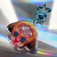 Liquid glitter keychain
